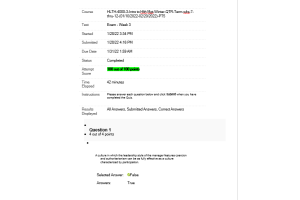 HLTH 4000 Week 3 Midterm Exam (100 out of 100 Points)